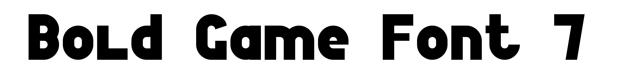 Bold Game Font 7